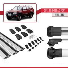 Opel Frontera Sport 1992-1998 Arası ile uyumlu ACE-1 Ara Atkı Tavan Barı GRİ 3 ADET BAR