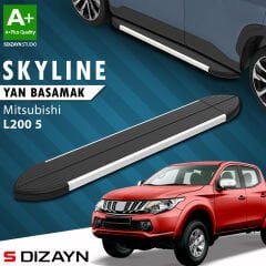 S-Dizayn Mitsubishi L200 5 Skyline Aluminyum Yan Basamak 193 Cm 2015-2019 A+ Kalite