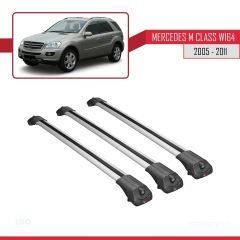 Mercedes M Class (W164) 2005-2011 Arası ile uyumlu ACE-1 Ara Atkı Tavan Barı GRİ 3 ADET BAR