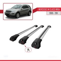 Mercedes M Class (W164) 2005-2011 Arası ile uyumlu ACE-1 Ara Atkı Tavan Barı GRİ 3 ADET BAR