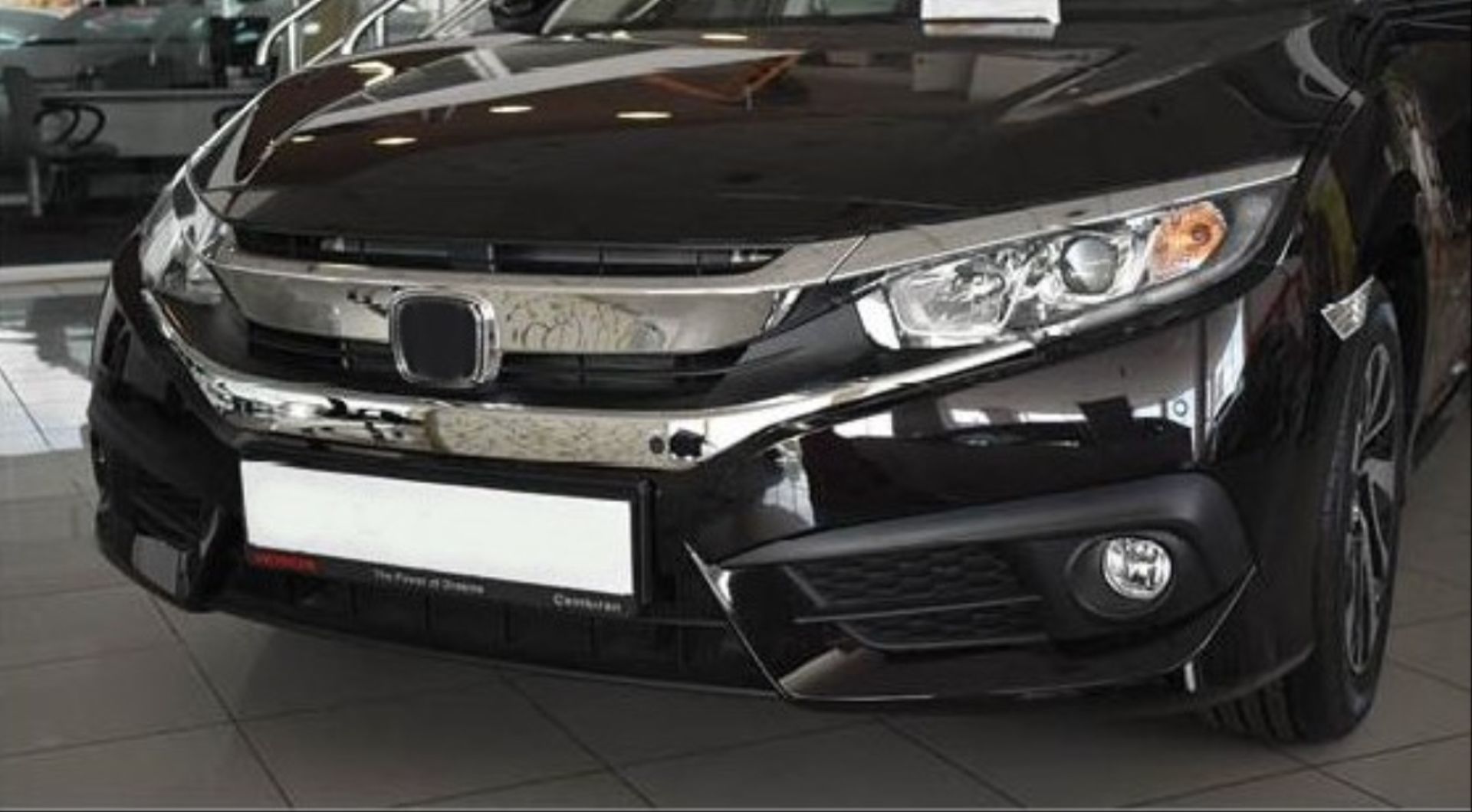 Honda Civic Uyumlu Fc5 2016-2020 Ön Panjur Krom Kaplama Dizayn B