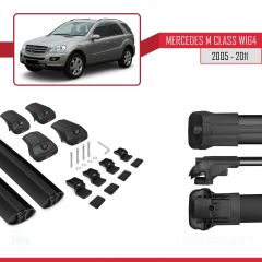 Mercedes M Class (W164) 2005-2011 Arası ile uyumlu ACE-1 Ara Atkı Tavan Barı SİYAH