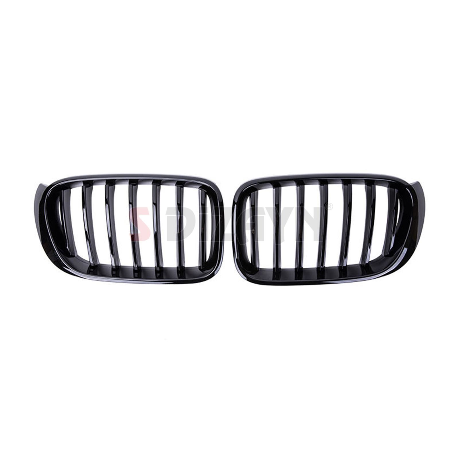 S-Dizayn Bmw X3 F25 Ön Panjur Böbrek Parlak Siyah Piano Black Düz Model 2011-2013