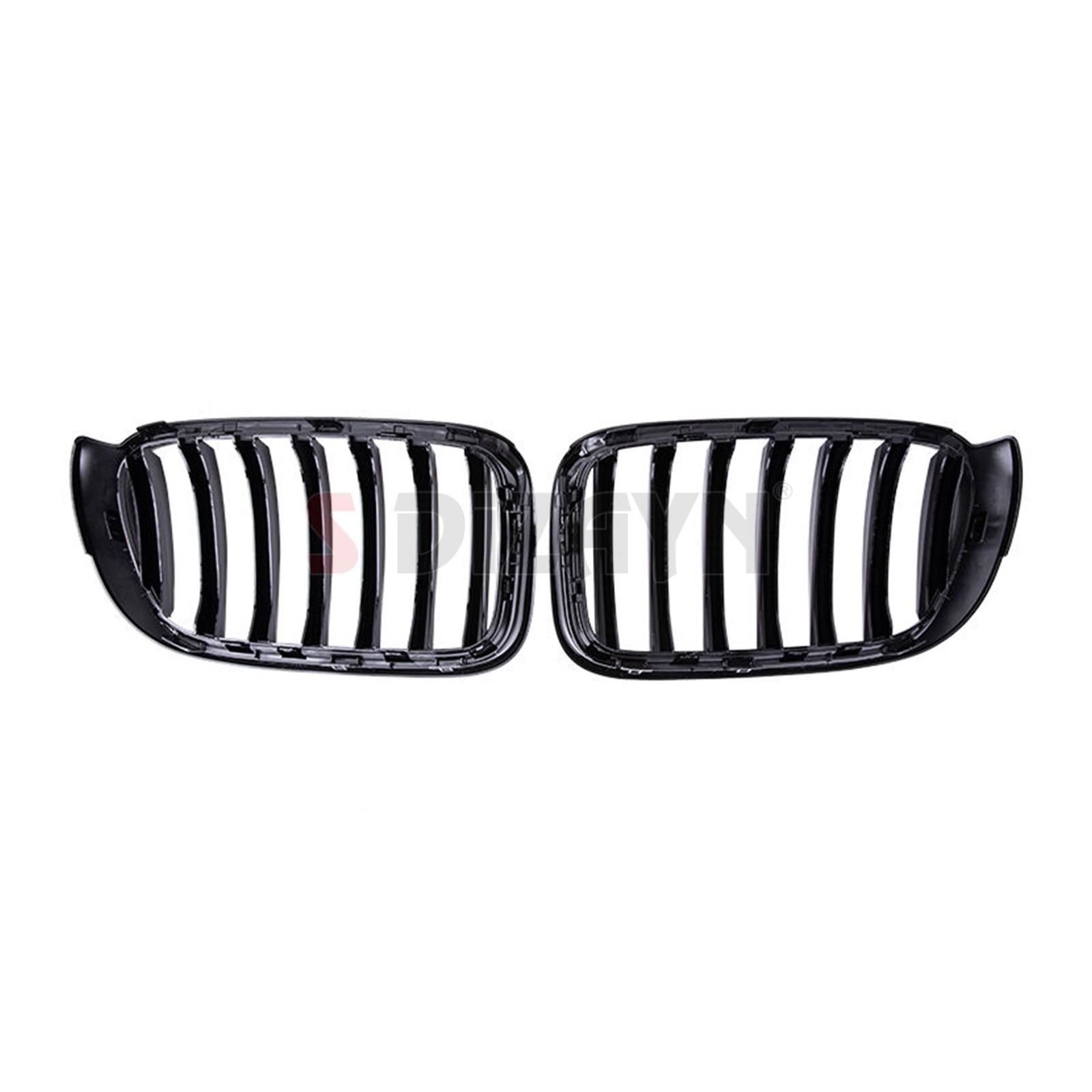 S-Dizayn Bmw X3 F25 Ön Panjur Böbrek Parlak Siyah Piano Black Düz Model 2011-2013