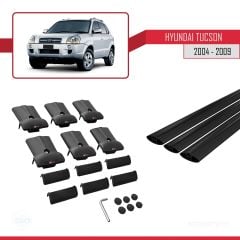 Hyundai Tucson (JM) 2004-2009 Arası ile Uyumlu FLY Model Ara Atkı Tavan Barı SİYAH 3 ADET BAR
