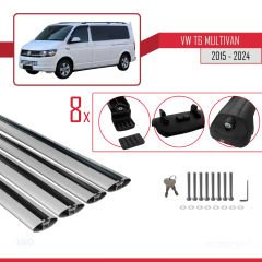 Volkswagen Multivan (T6) 2015 ve Sonrası ile uyumlu ACE-1 Ara Atkı Tavan Barı GRİ 4 ADET BAR