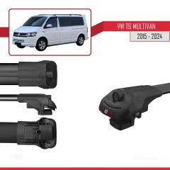 Volkswagen Multivan (T6) 2015 ve Sonrası ile uyumlu ACE-1 Ara Atkı Tavan Barı SİYAH 4 ADET BAR