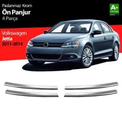 Volkswagen Jetta Uyumlu Krom Ön Panjur 4 Parça. 2011-2014