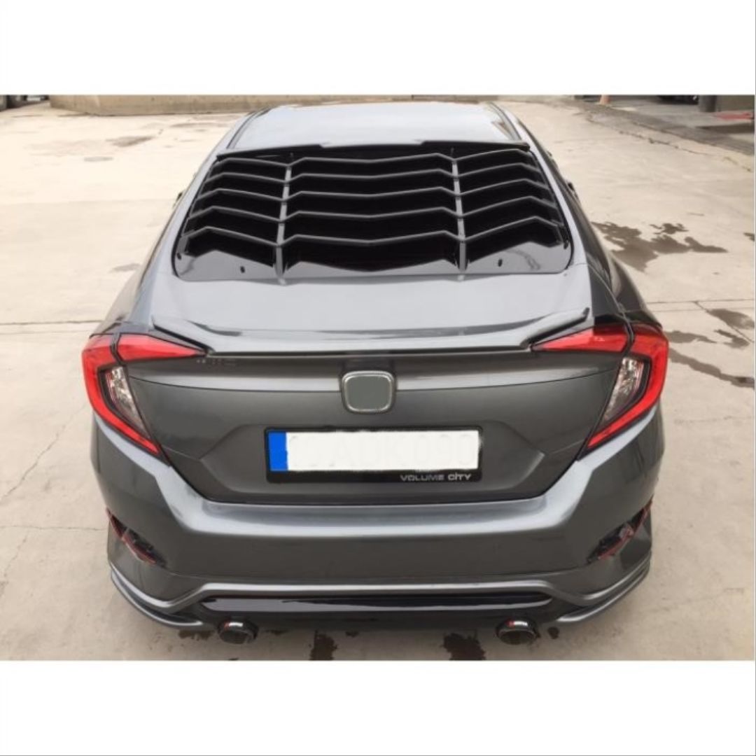 Honda Civic Uyumlu Fc5 2016-2020 Arka Cam Kaplama (Cam Vızoru)