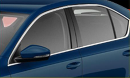 Skoda Uyumlu Octavia A7 2013-2019 Cam Çerçevesi Paslanmaz Çelik