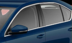 Skoda Uyumlu Octavia A7 2013-2019 Cam Çerçevesi Paslanmaz Çelik