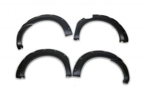 FORD RANGER XLT 2016 Set 6 Parça Çamurluk Kaplama Siyah Mat Asa Kum Desen Vidalı