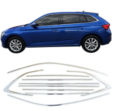 Skoda Uyumlu Scala 2019+ 12 Parça Cam Çerçevesi
