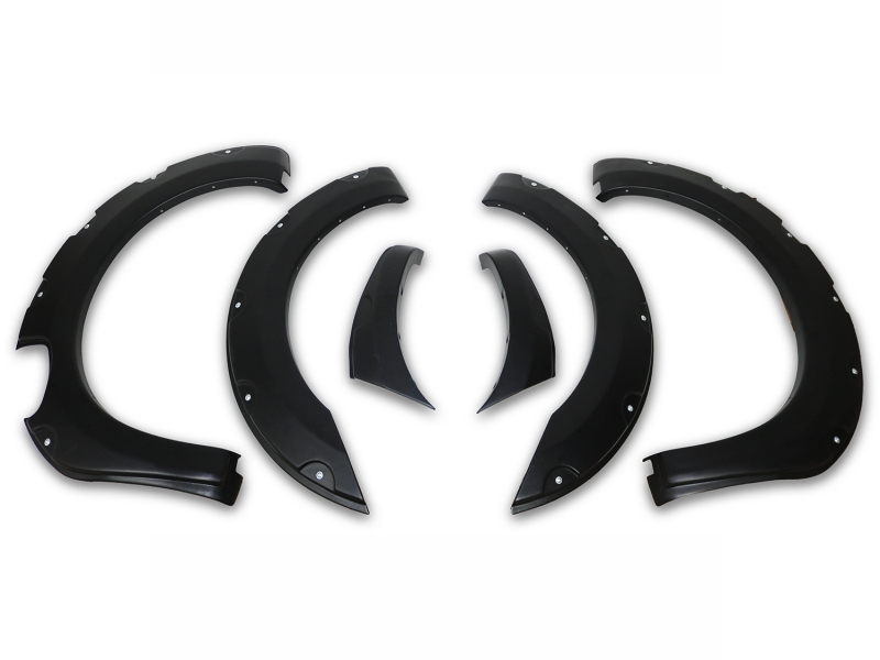 FORD RANGER XLT 2019 Set 7 Parça Çamurluk Kaplama 9203 Siyah Mat Asa Kum Desen Vidalı