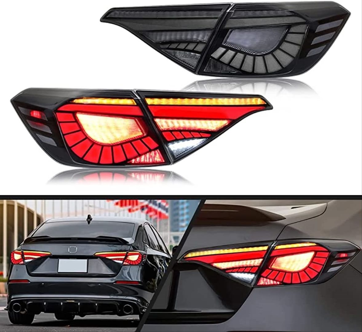 Civic Fe1 Uyumlu 2022+ Dragon LED Stop - Smoke Parça