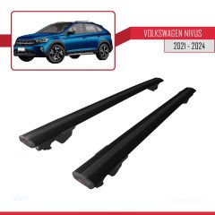 Volkswagen Nivus 2021 ve Sonrası ile uyumlu HOOK Model Anahtar Kilitli Ara Atkı Tavan Barı SİYAH
