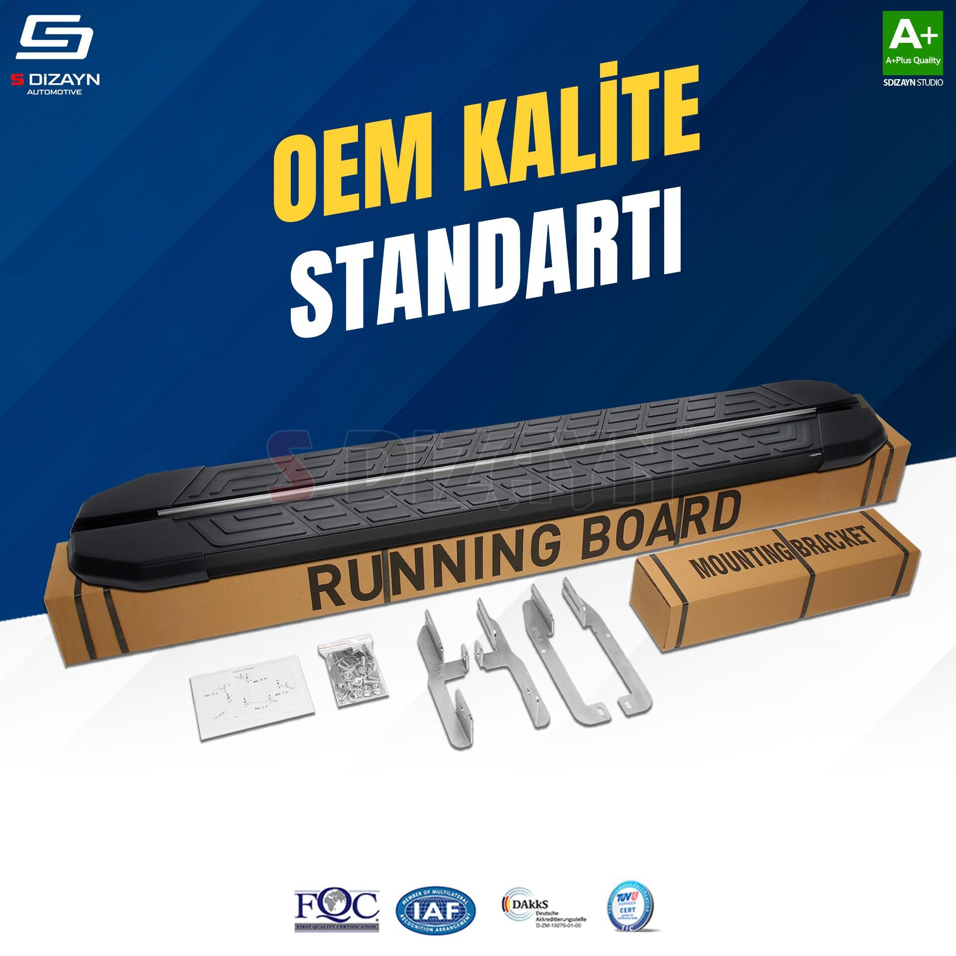 S-Dizayn Citroen Jumper 3 Kısa Şase NewLine Siyah Yan Basamak 203 Cm 2006-2022 A+ Kalite