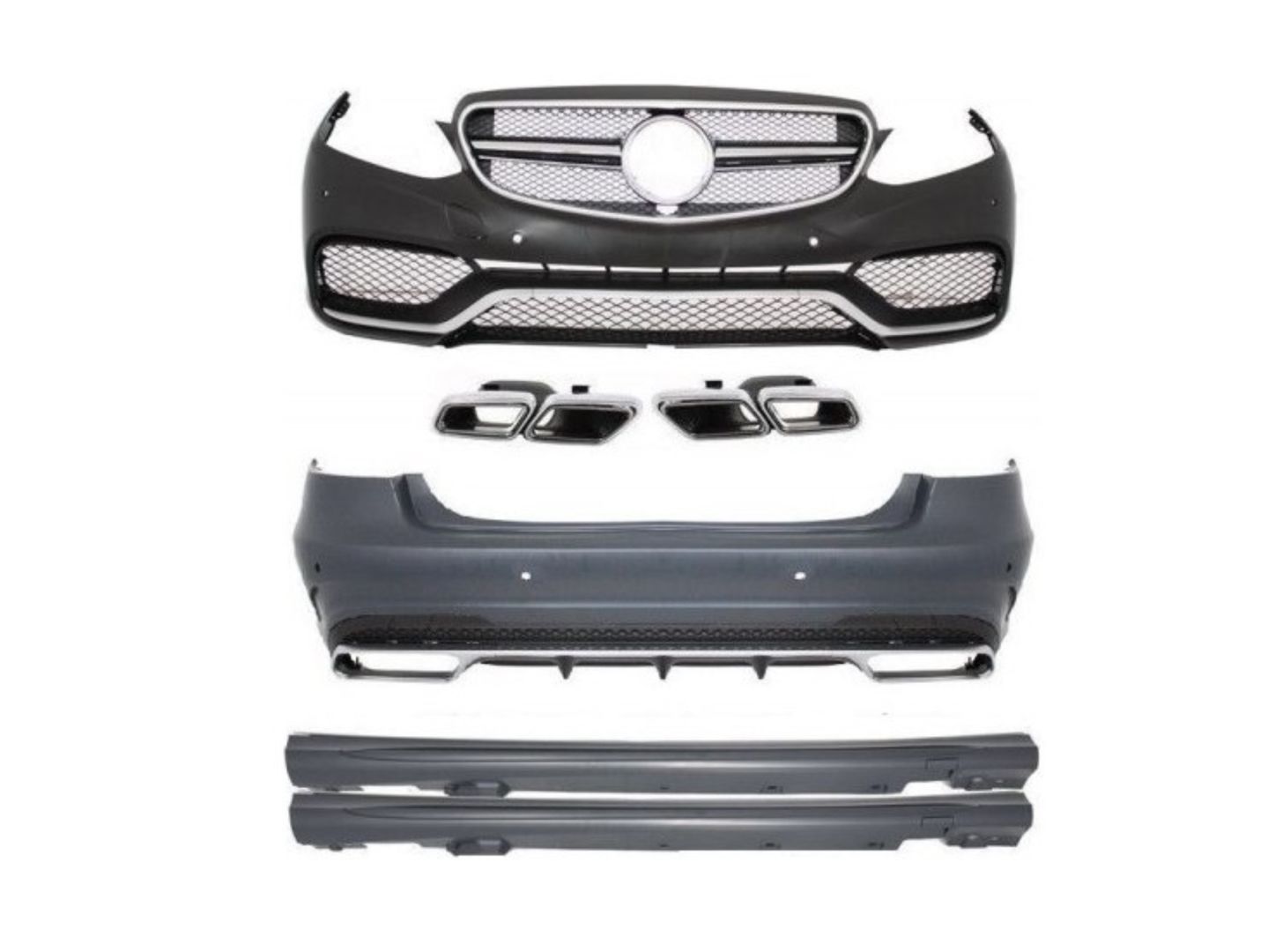 Mercedes W212 Uyumlu Full Body Kit-Makyajsız Kasayı Makyajlı E63E Çevirme(Far-Stop-Kaput Ve Çamurluk Dahil)