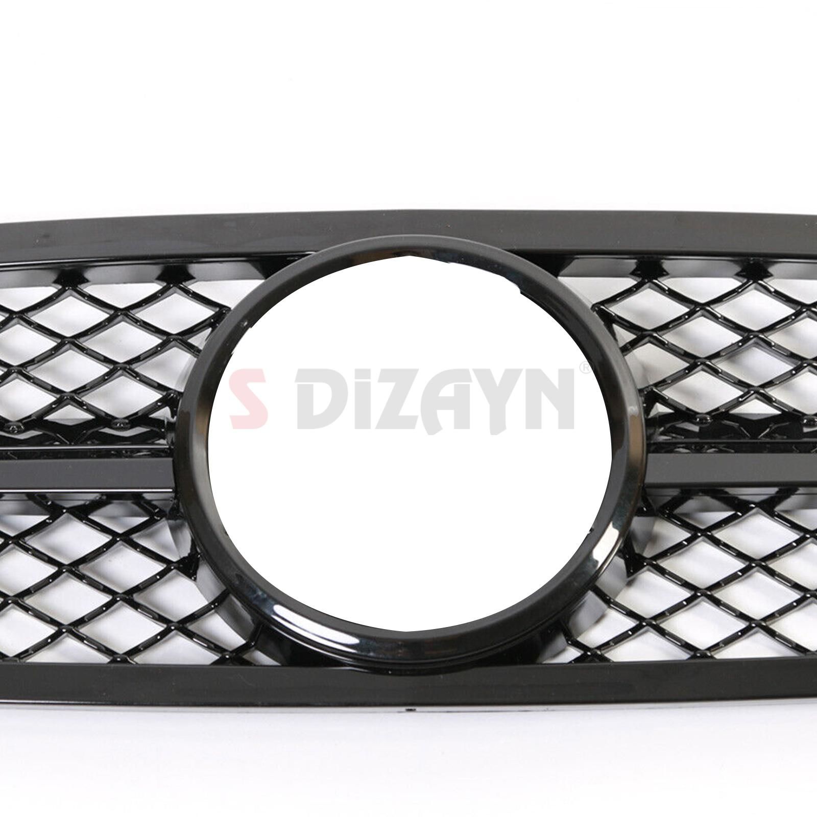 S-Dizayn Mercedes C-Class W203 Ön Panjur Parlak Siyah Piano Black AMG Model 2001-2007