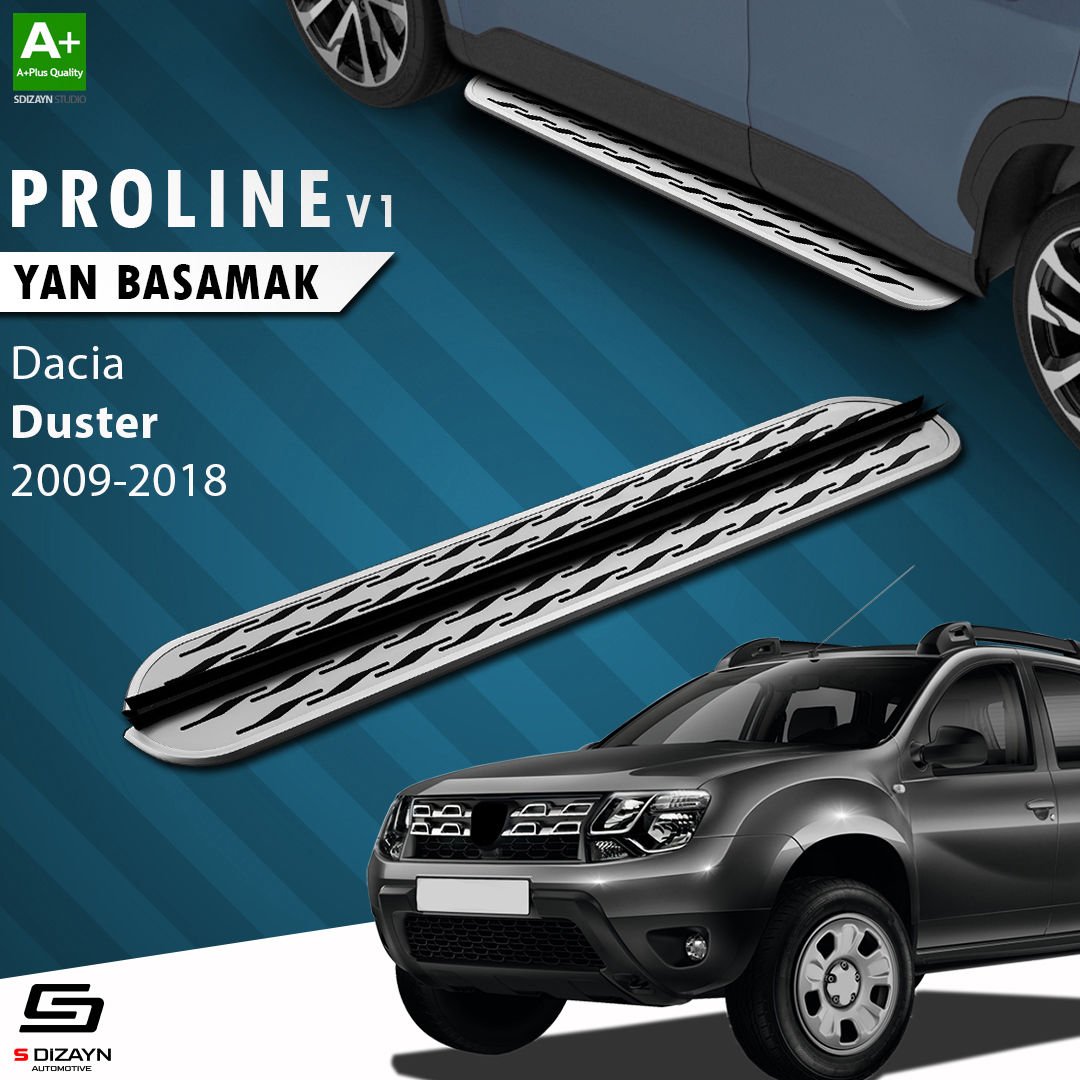 S-Dizayn Dacia Duster OEM Still Pro V2 Aluminyum Yan Basamak 173 Cm 2009-2018