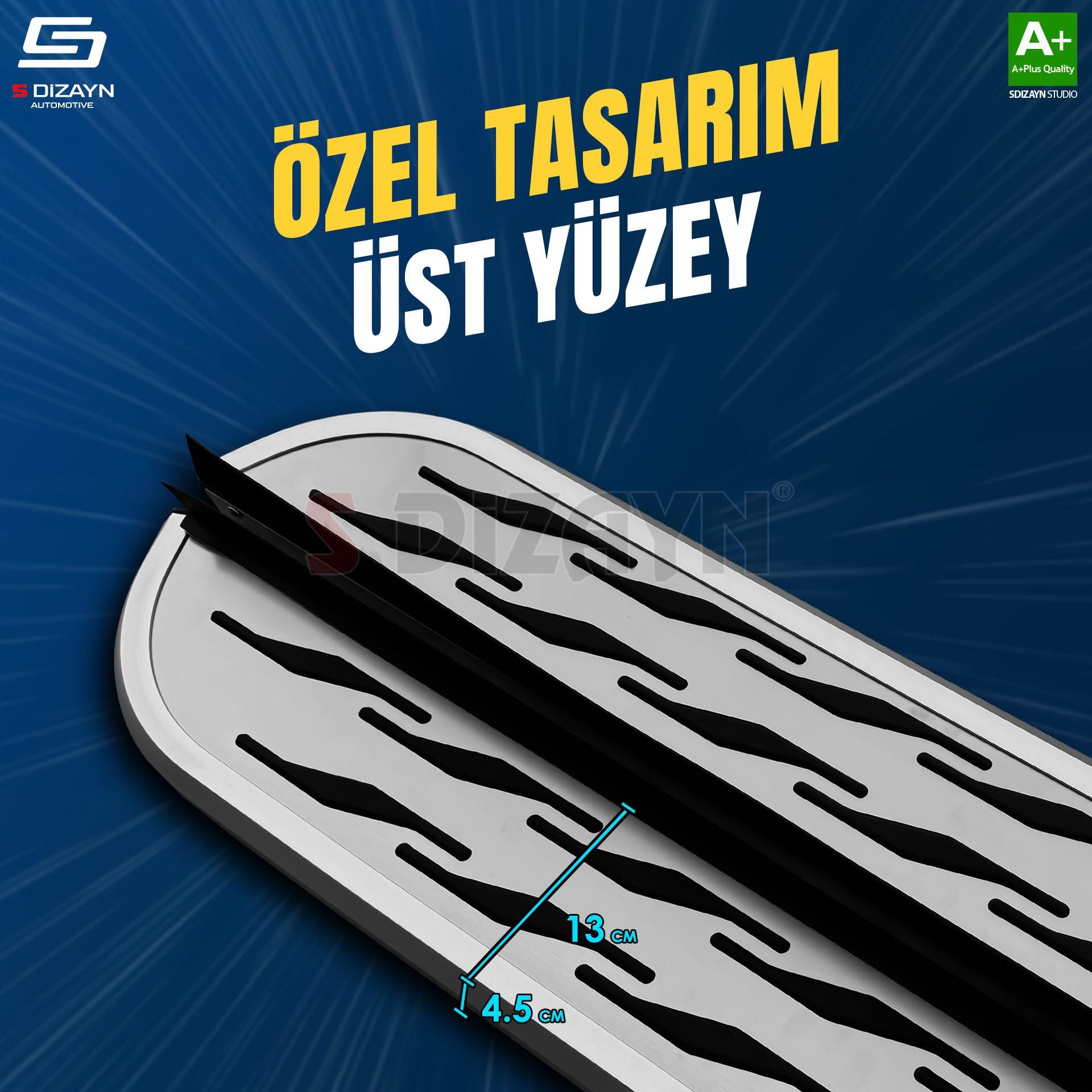 S-Dizayn Dacia Duster OEM Still Pro V2 Aluminyum Yan Basamak 173 Cm 2009-2018