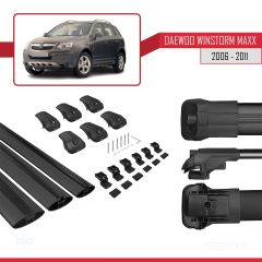 Daewoo Winstorm MaXX 2006-2011 Arası ile uyumlu ACE-1 Ara Atkı Tavan Barı SİYAH 3 ADET BAR