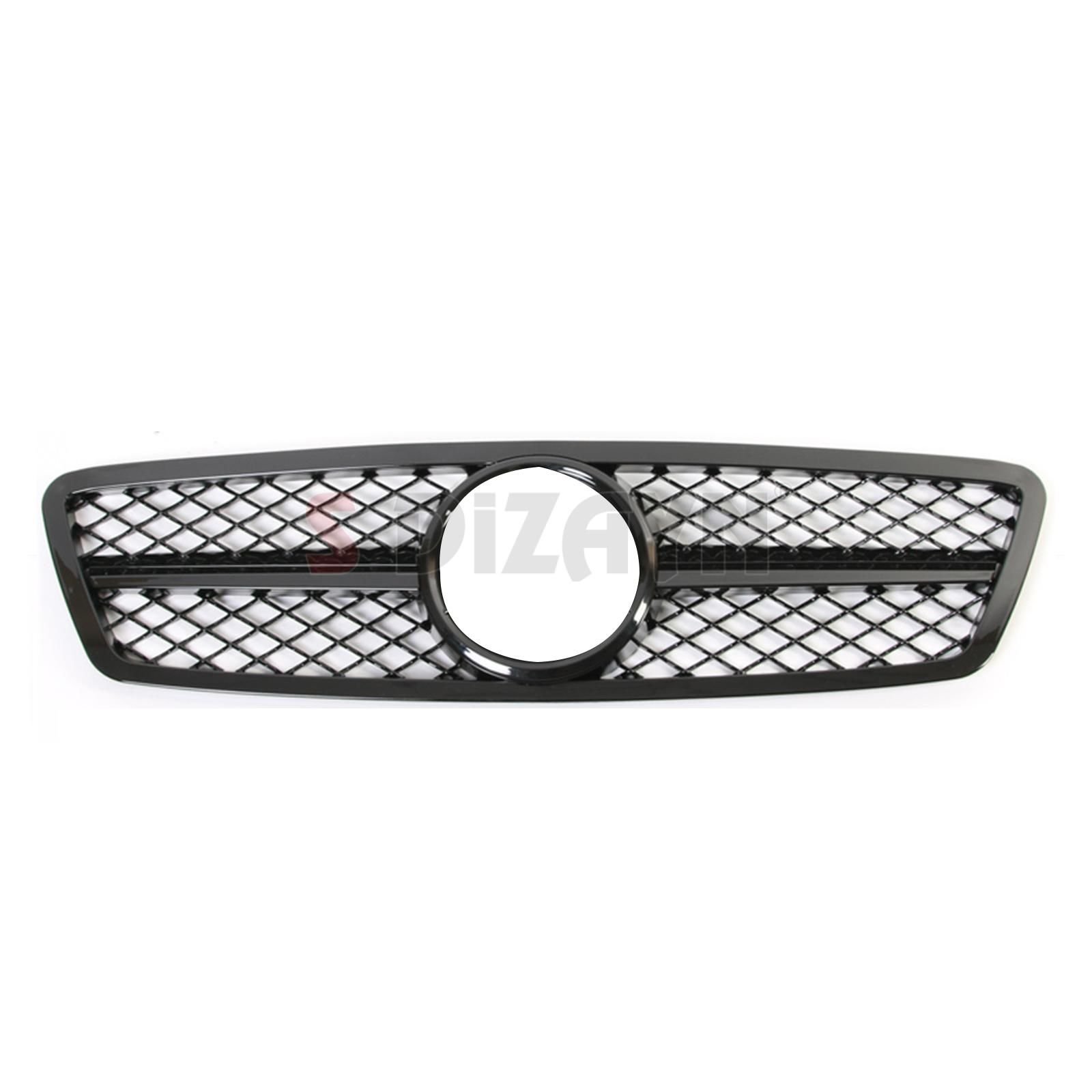 S-Dizayn Mercedes C-Class W203 Ön Panjur Parlak Siyah Krom AMG Model 2001-2007