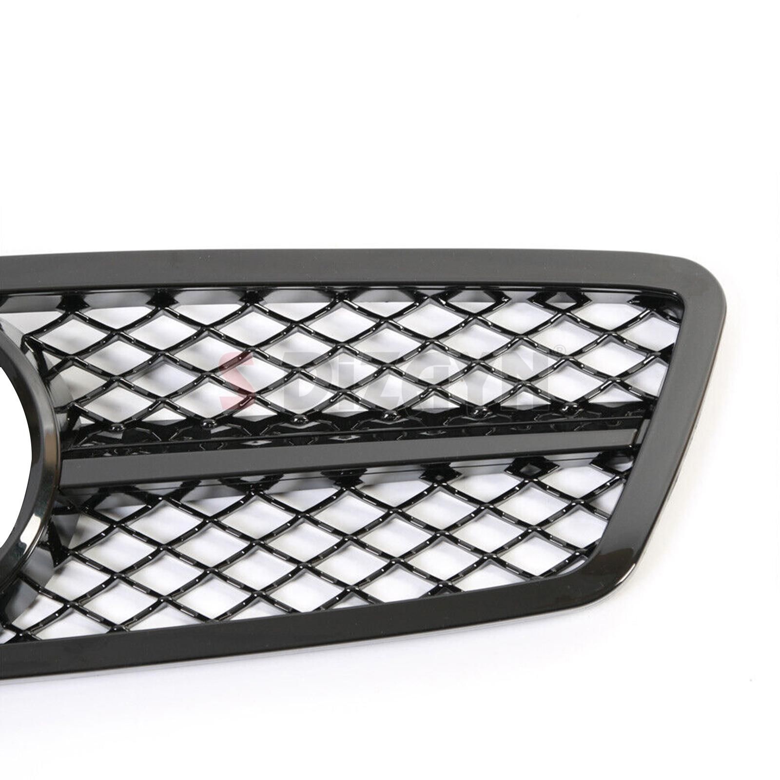 S-Dizayn Mercedes C-Class W203 Ön Panjur Parlak Siyah Krom AMG Model 2001-2007
