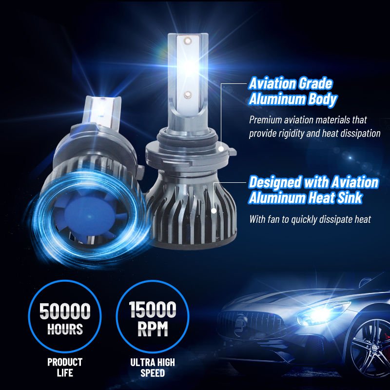 Led Far Ampulü 6000K 9800Lm 12V H4  / Laam910