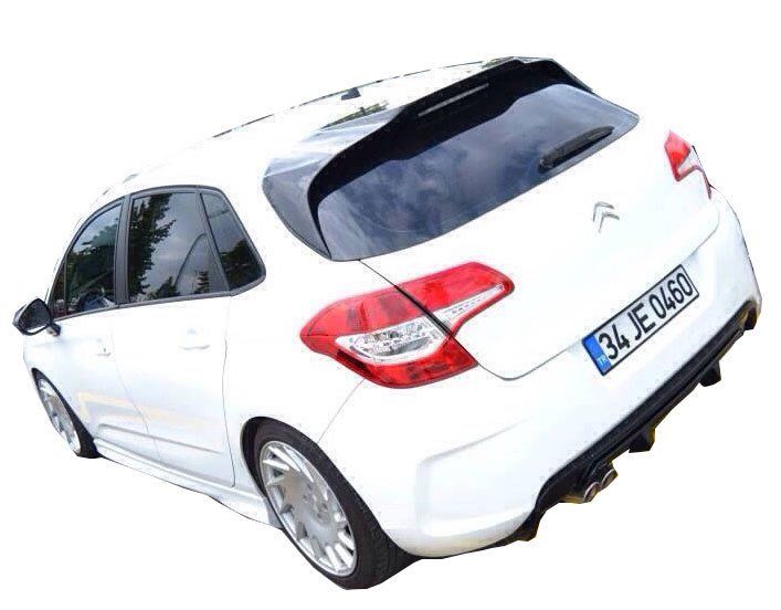 Citroen C4 Uyumlu (2011 - 2016) Arka Tampon Eki - Difüzör (Plastik)