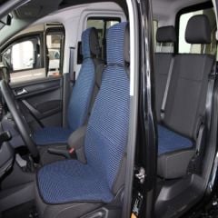 Deri Kilim Minder Siyah-Koyu Lacivert / Klmny180