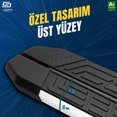 S-Dizayn VW Transporter T6.1 Uzun Şase NewLine Aluminyum Yan Basamak 253 Cm 2019-2025 A+ Kalite