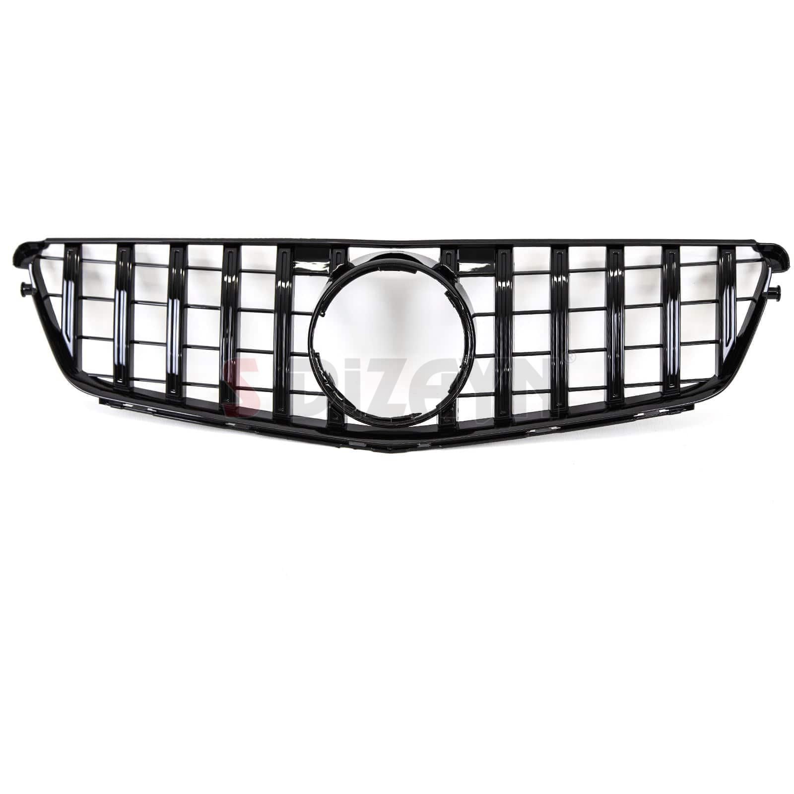 S-Dizayn Mercedes C-Class W204 Ön Panjur Parlak Siyah Piano Black GTR Model 2007-2014