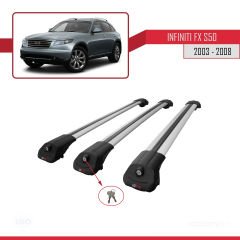 Infiniti FX (S50) 2003-2008 Arası ile uyumlu ACE-1 Ara Atkı Tavan Barı GRİ 3 ADET BAR
