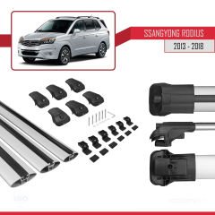 Ssangyong Rodius 2013-2018 Arası ile uyumlu ACE-1 Ara Atkı Tavan Barı GRİ 3 ADET BAR