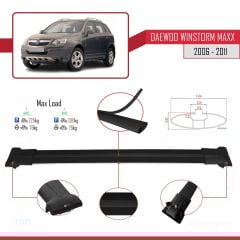 Daewoo Winstorm MaXX 2006-2011 Arası ile Uyumlu FLY Model Ara Atkı Tavan Barı SİYAH 3 ADET BAR