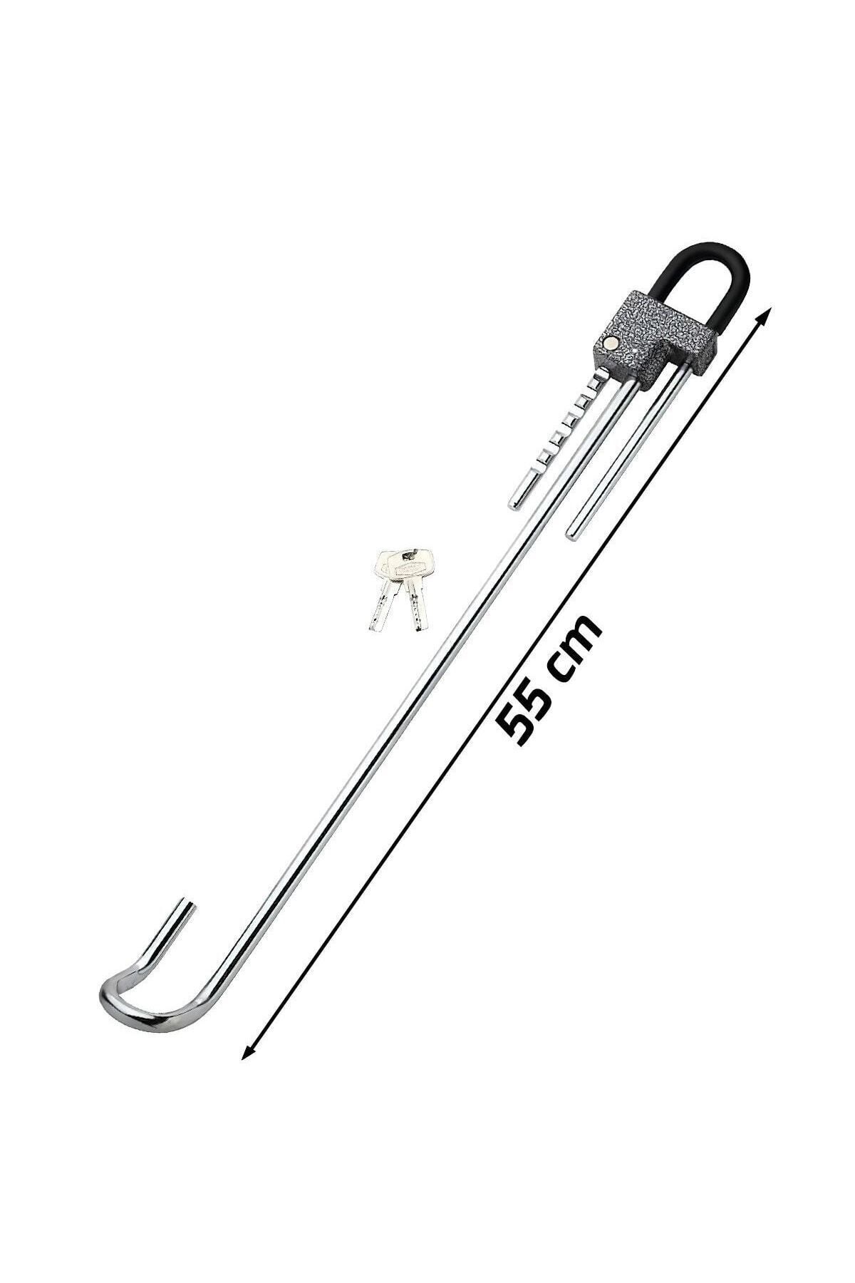 Baston Kilit Çelik Gövde Anahtarlı Direksiyon Kilidi