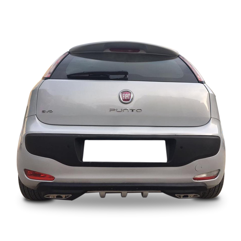 Fiat Punto Uyumlu Evo Egzoz Görünümlü Universal Arka Tampon Eki - Difüzör (Plastik)