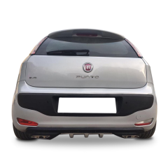 Fiat Punto Uyumlu Evo Egzoz Görünümlü Universal Arka Tampon Eki - Difüzör (Plastik)