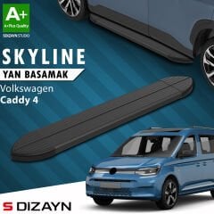 S-Dizayn VW Caddy 4 Skyline Siyah Yan Basamak 193 Cm 2020 Üzeri A+ Kalite