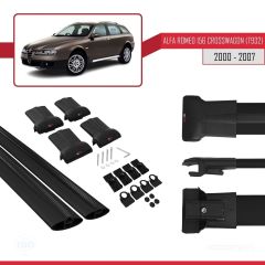 Alfa Romeo 156 Crosswagon (T932) 2000-2007 Arası ile Uyumlu FLY Model Ara Atkı Tavan Barı SİYAH
