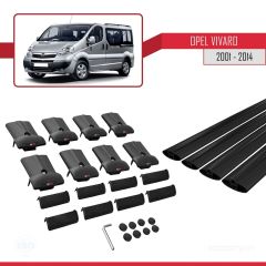 Opel Vivaro 2001-2014 Arası ile uyumlu FLY Model Ara Atkı Tavan Barı SİYAH 4 ADET BAR
