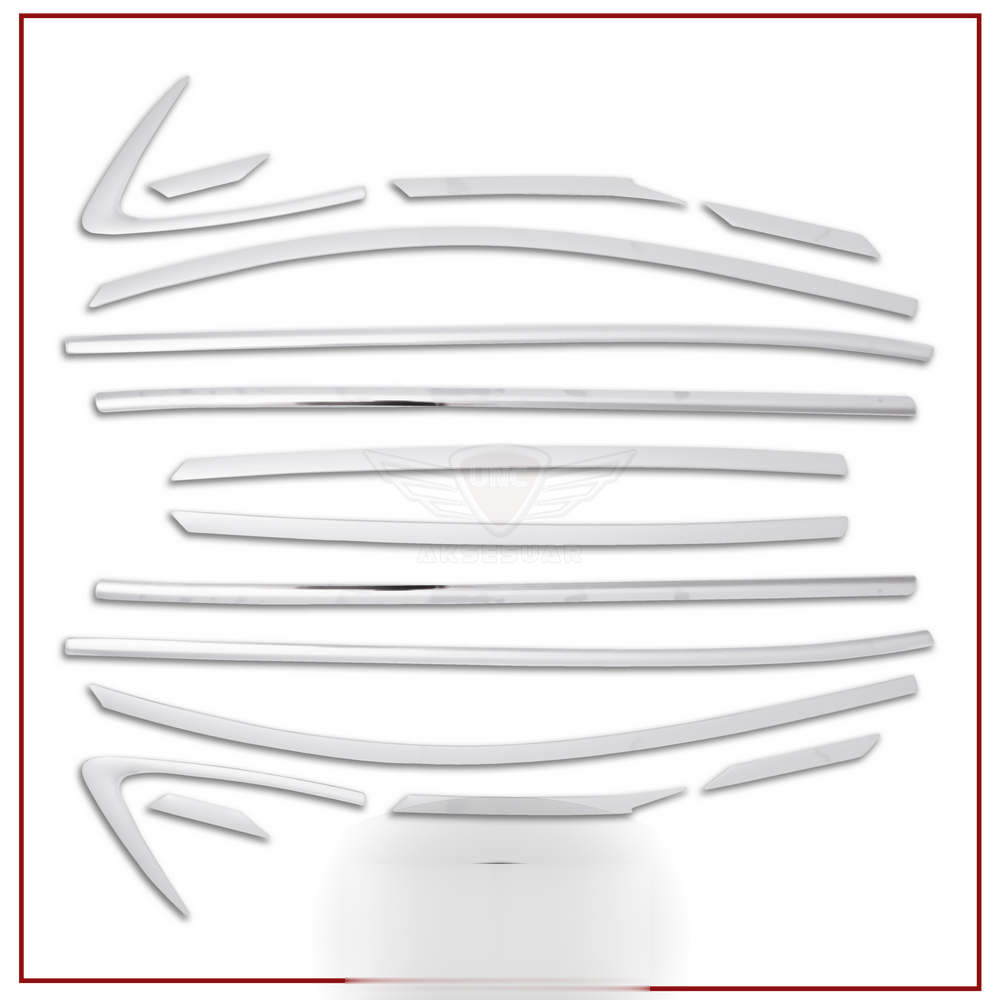 Hyundai Tucson Uyumlu Cam Çerçevesi -2016 Paslanmaz Çelik Parça