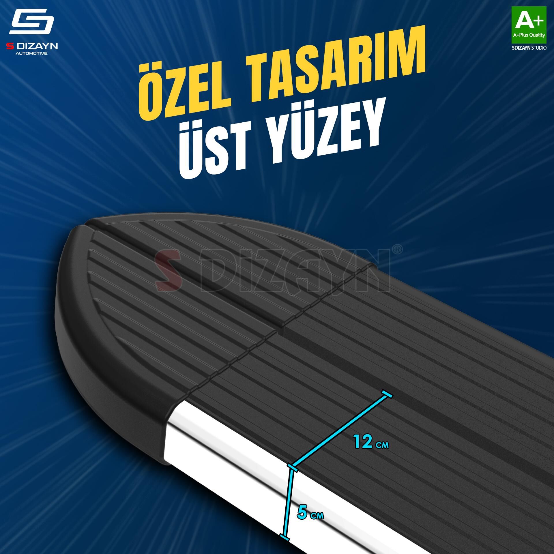 S-Dizayn VW Tayron 2 Skyline Krom Yan Basamak 193 Cm 2024 Üzeri A+ Kalite