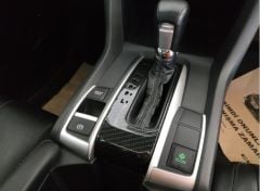 Honda Civic Uyumlu Fc5 2016-2020 Otomatik Vites Kaplama- Karbon P-R-N-D-S-L
