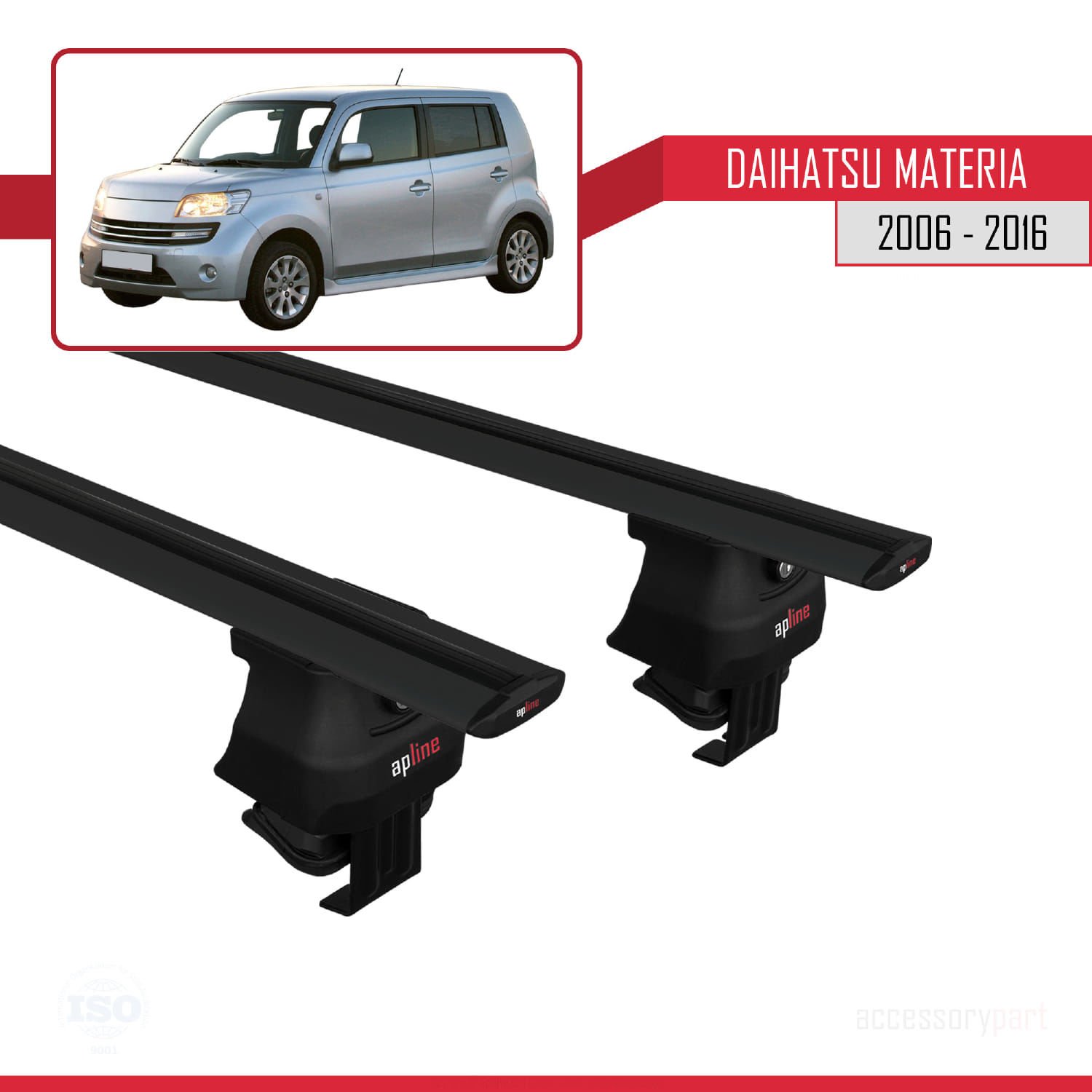 Daihatsu Materia 2006-2016 Arası ile uyumlu ACE-4 Ara Atkı Tavan Barı SİYAH