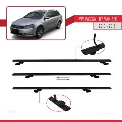 Volkswagen Passat (B7) VARIANT 2010-2015 Arası ile uyumlu Basic Model Ara Atkı Tavan Barı SİYAH 3 ADET
