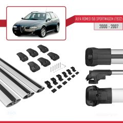 Alfa Romeo 156 Sportwagon (T932) 2000-2007 Arası ile uyumlu ACE-1 Ara Atkı Tavan Barı GRİ 3 ADET BAR