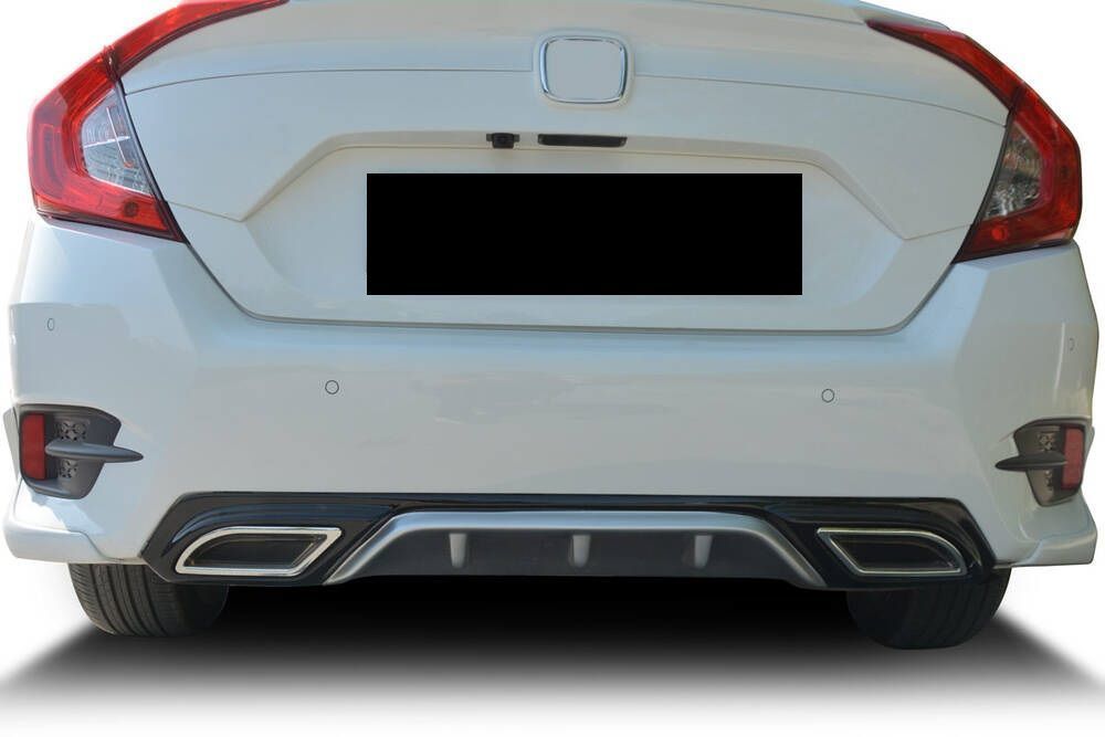 Honda Civic Uyumlu Fc5 Arka Difüzör Çift Renk 2016-2021 Arası Parça