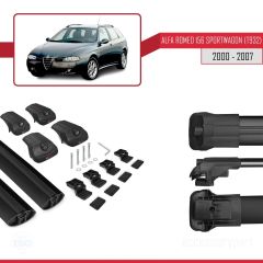 Alfa Romeo 156 Sportwagon (T932) 2000-2007 Arası ile uyumlu ACE-1 Ara Atkı Tavan Barı SİYAH